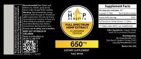 Supplement 650 mg CBD oil